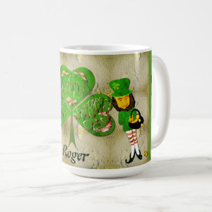 Shamrock St. Patrick's Leprechaun Coffee Mug
