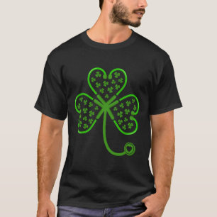 Shamrock Stethoscope Nurse T Shirt St Patricks Day