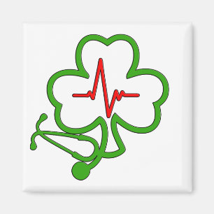 SHAMROCK STETHOSCOPE WITH HEARTBEAT MAGNET