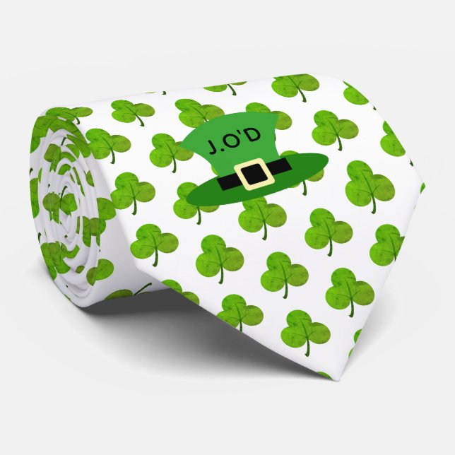 Shamrock & Stovepipe Hat Tie (Rolled)