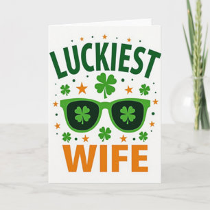 Shamrock Sunglasses Wife Card