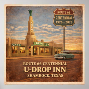 Shamrock Texas Route 66 Inn Poster