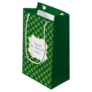 Shamrock Three Leaf Clover Graphic Small Gift Bag