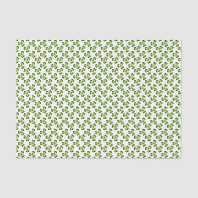 Shamrock Three Leaf Clover Graphic Tissue Paper (Front)