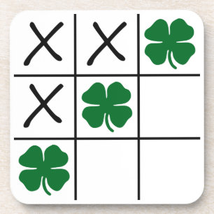 Shamrock Tic Tac Toe Coaster