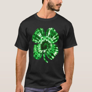 Shamrock Tie Dye Clover St Patricks Day Irish Prid T-Shirt