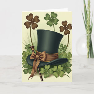 Shamrock Top Hat Pattern Card