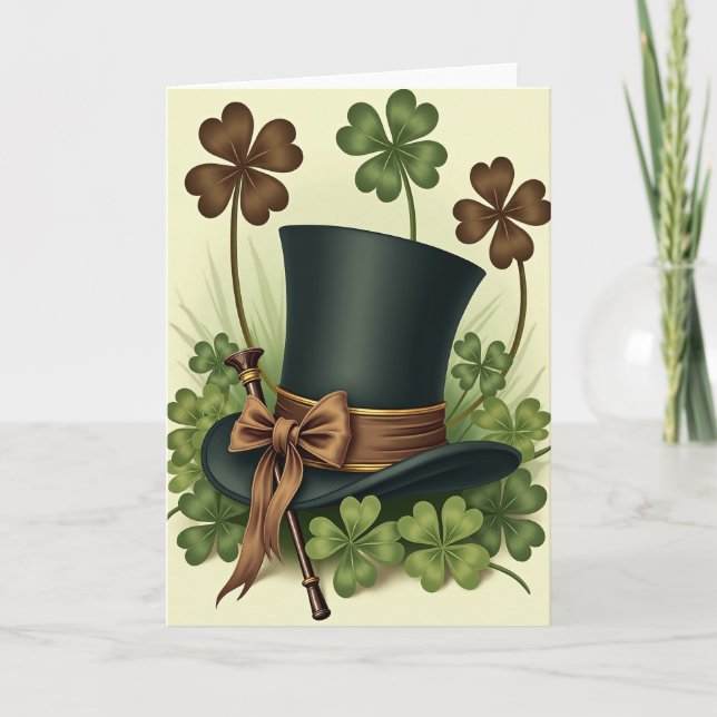 Shamrock Top Hat Pattern Card (Front)