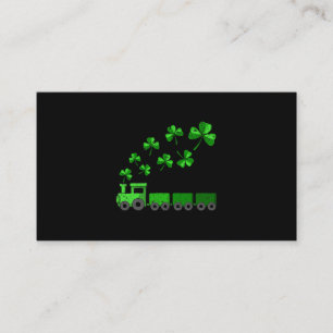 Shamrock Train St Patricks Day Lucky Irish Clover  Business Card