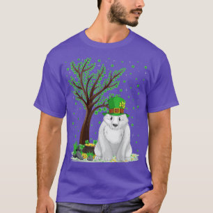 Shamrock Tree Leprechaun Hat Polar Bear St T-Shirt