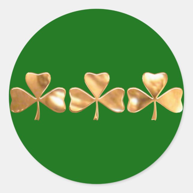 shamrock tri penny classic round sticker (Front)