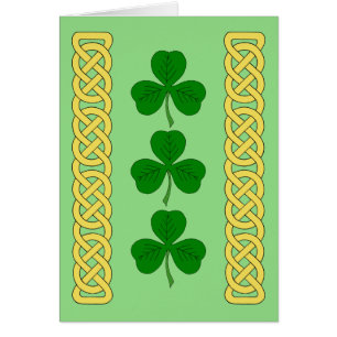 Shamrock Trio and Knotwork Bands Card