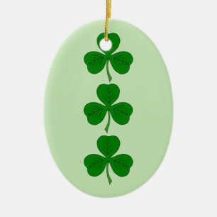 Shamrock Trio Ceramic Tree Decoration