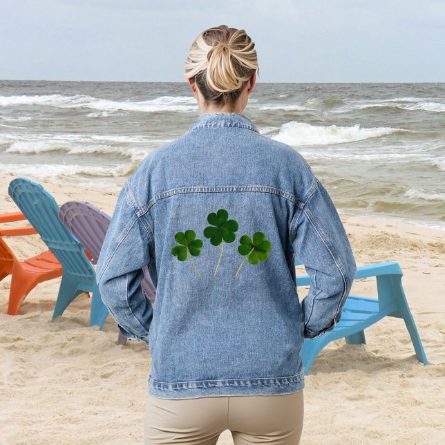 Shamrock Trio Denim Jacket (Creator Uploaded)