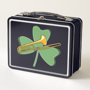 Shamrock Trombone Metal Lunch Box