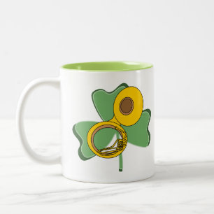 Shamrock Tuba Two-Tone Coffee Mug