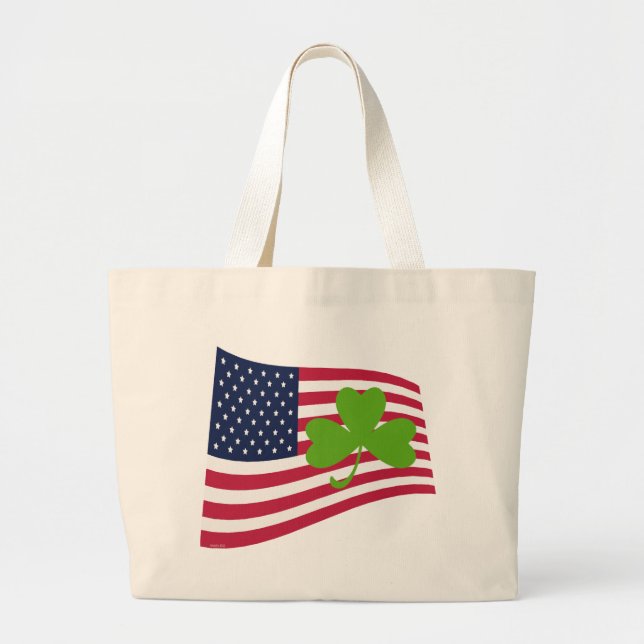 Shamrock-USA Large Tote Bag (Front)