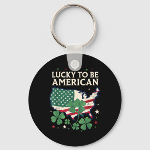 Shamrock Usa St. Patrick’s Day - Lucky To Be Key Ring