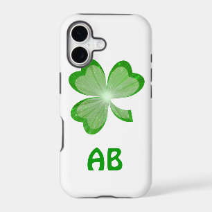 Shamrock White monogram iPhone 5 case