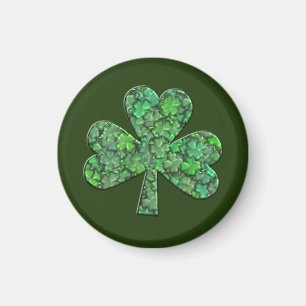 Shamrock with Clovers Inside Magnet