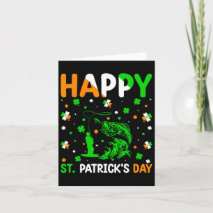 Shamrock With Fishing Lovers Irish St. Patrick's D Card