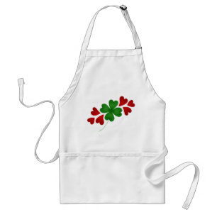 Shamrock with hearts standard apron