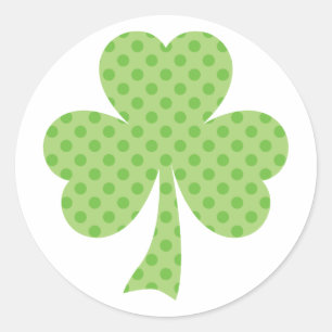 Shamrock with Polka dots St. Patrick's Day sticker