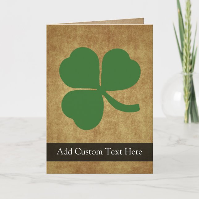 Shamrock with Vintage Gold Card (Front)