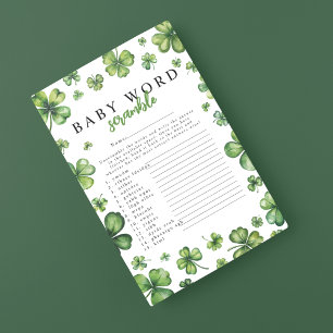 Shamrock 'Word Scramble' Baby Shower Game