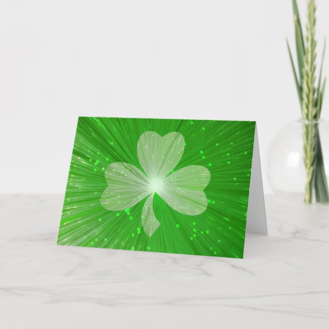 Shamrock 'Your Text' greetings card (Front)