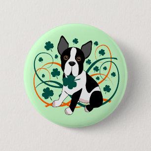Shamrockin' Terrier 6 Cm Round Badge