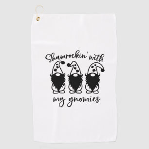 Shamrockin with my Gnomies Golf Towel