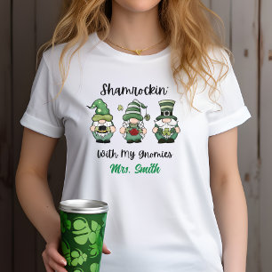 "Shamrockin' with My Gnomies" Personalised Tee