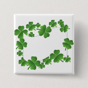Shamrocks 15 Cm Square Badge