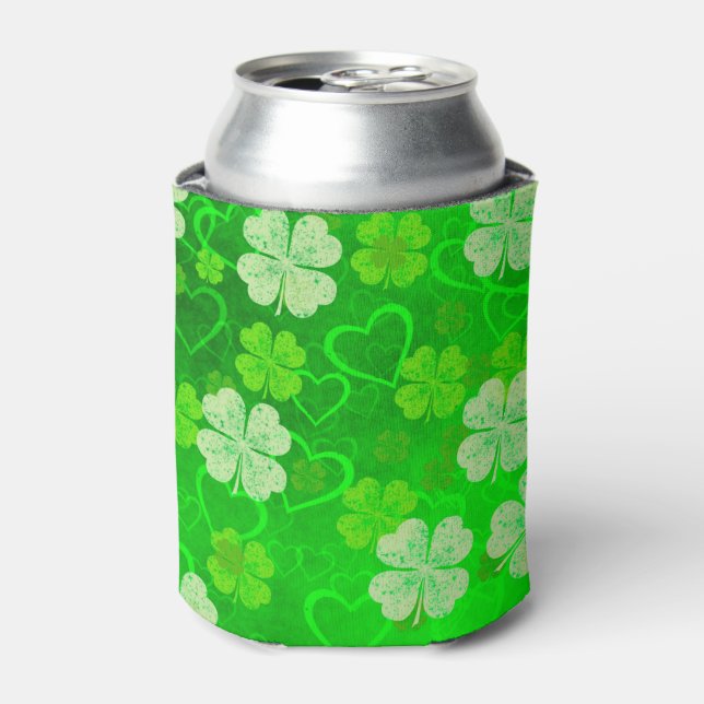 Shamrocks and Hearts Can Cooler (Can Front)