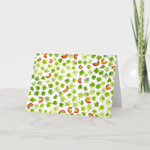 Shamrocks and rainbows CUSTOMIZABLE Card