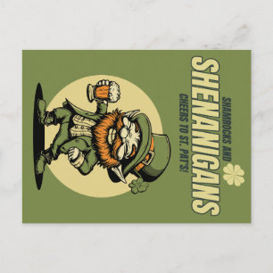 Shamrocks and Shenanigans St. Patrick’s Day Postcard