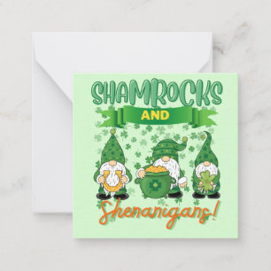 Shamrocks and Shenanigans St Patrick's Day Lucky Card