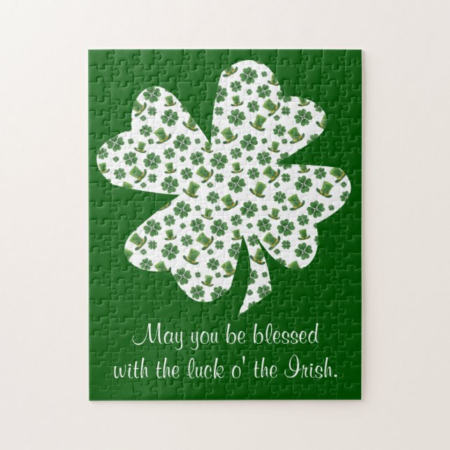 Shamrocks and Top Hats 2 Jigsaw Puzzle (Vertical)