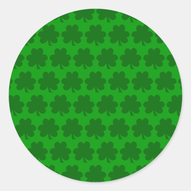 Shamrocks Classic Round Sticker (Front)