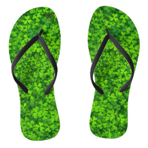 Shamrocks Clover Leaves St. Patrick's Day Fun Thongs