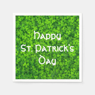 Shamrocks Clover Leaves St. Patrick's Day Party Napkin