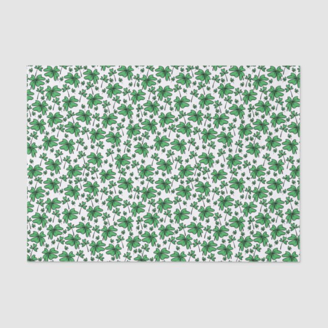Shamrocks Clover Pattern Tissue Paper (Front)