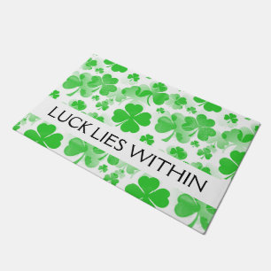 Shamrocks / Clover Tattoos pattern + your ideas Doormat
