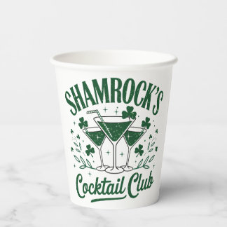 Shamrocks Cocktail Club  Paper Cups