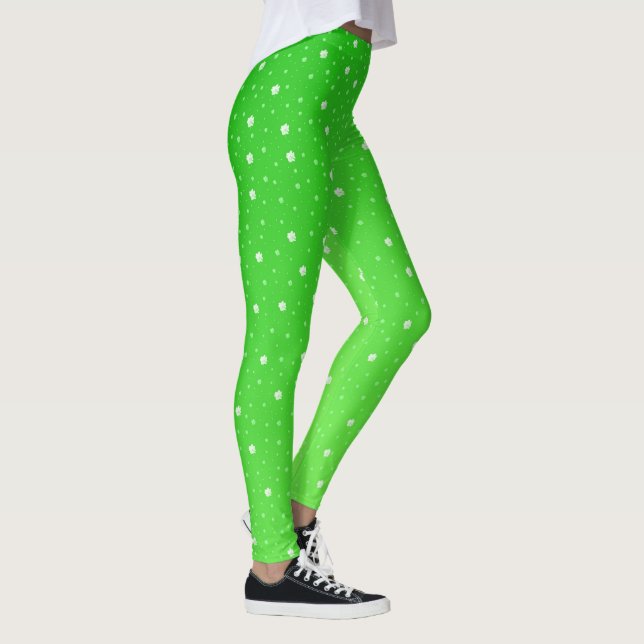 shamrocks elegant leggings coloured festive modern (Right)