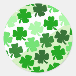 Shamrocks Envelope Seals - Green
