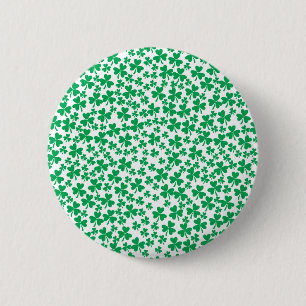 Shamrocks for St Patrick's Day 6 Cm Round Badge