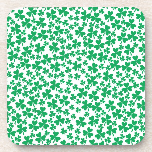 Shamrocks for St Patrick's Day Coaster (Front)