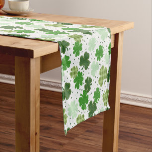 Shamrocks Galore- St. Patricks Day Short Table Runner